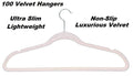 100 Beige Space Saving Velvet Coat Hangers