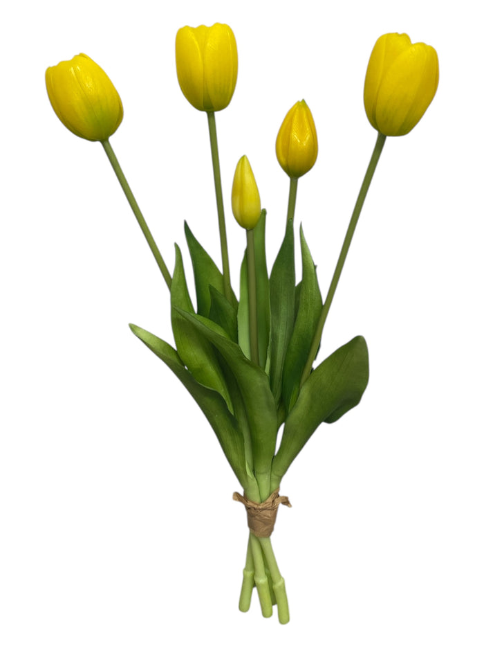 16'' Real Touch Tulip Bush ( RXY1001-#3 Yellow )