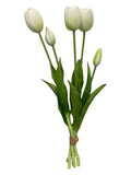 16'' Real Touch Tulip Bush ( RXY1001-#5 Cream )