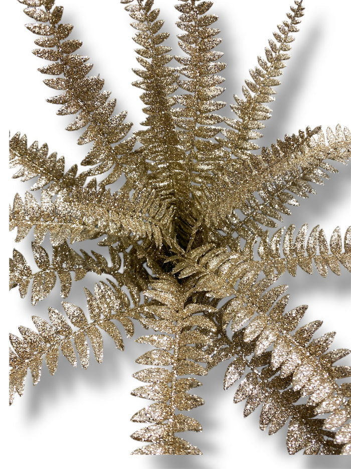 17'' Glitter Fern Bush ( 195270-Champagne )