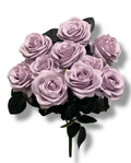 17.5'' Deluxe Rose Bush ( B1024N-#19 SOFT/ LAVANDER ) AN10004
