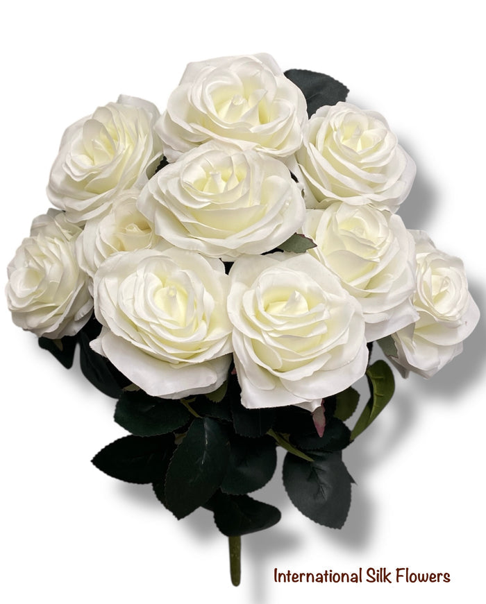 17.5'' Deluxe Rose Bush ( B1024N-#2 Cream ) AN10004