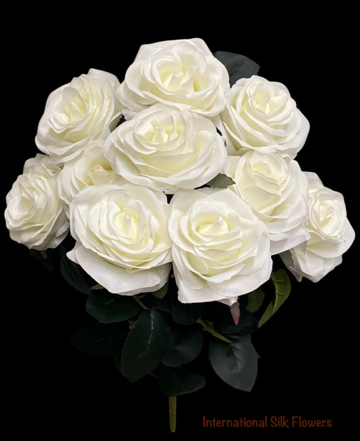 17.5'' Deluxe Rose Bush ( B1024N-#2 Cream ) AN10004
