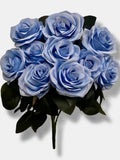 17.5'' Deluxe Rose Bush ( B1024N-#24 New Baby Blue  ) AN10004