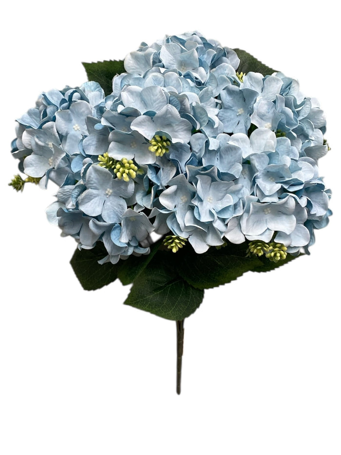 18'' Pongee Hydrangea Bush ( INT24007-#25 Sky Blue )