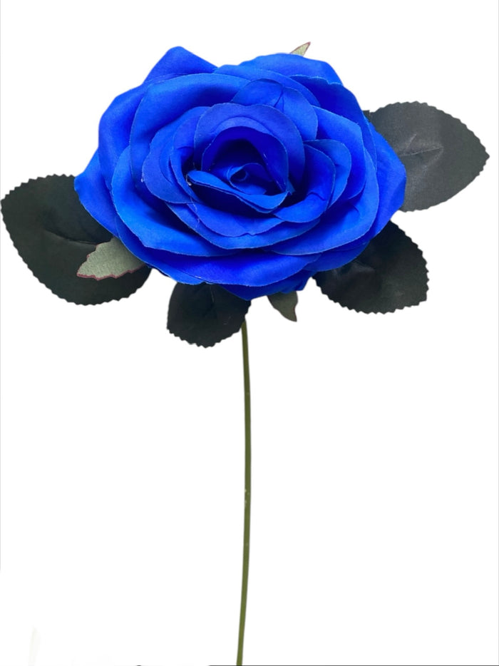 18" Silk Open Rose Bush ( B1024N-#12 Royal Blue ) AN10004