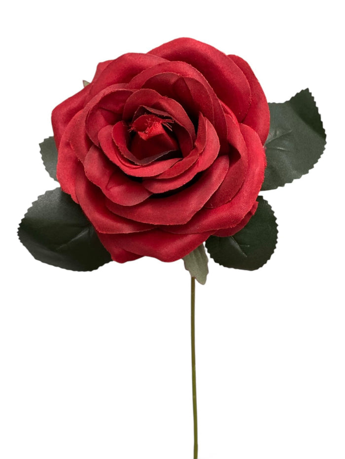 18" Silk Open Rose Bush ( B1024N-#34 2 Tone Red ) AN10004