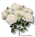 19'' Rose/Hydrangea Bush ( INT5503-Cream )