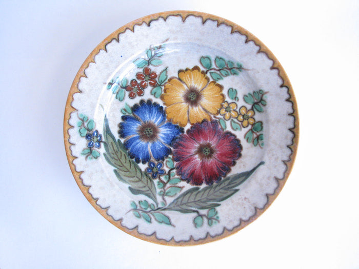 edgebrookhouse - 1950s PZH Areo Gouda Holland Hand-Painted Decorative Pottery Bowls - Set of 3