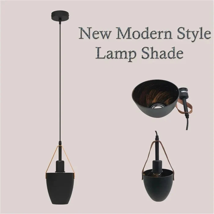 2-Pack Vintage Black Pendant Ceiling Light E27 Metal~4352