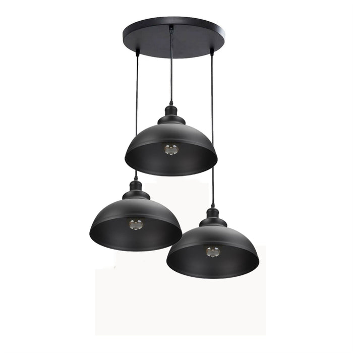 Pendant Cluster Light Modern Light Fitting Red/Black Lampshades LEDSone UK Ltd