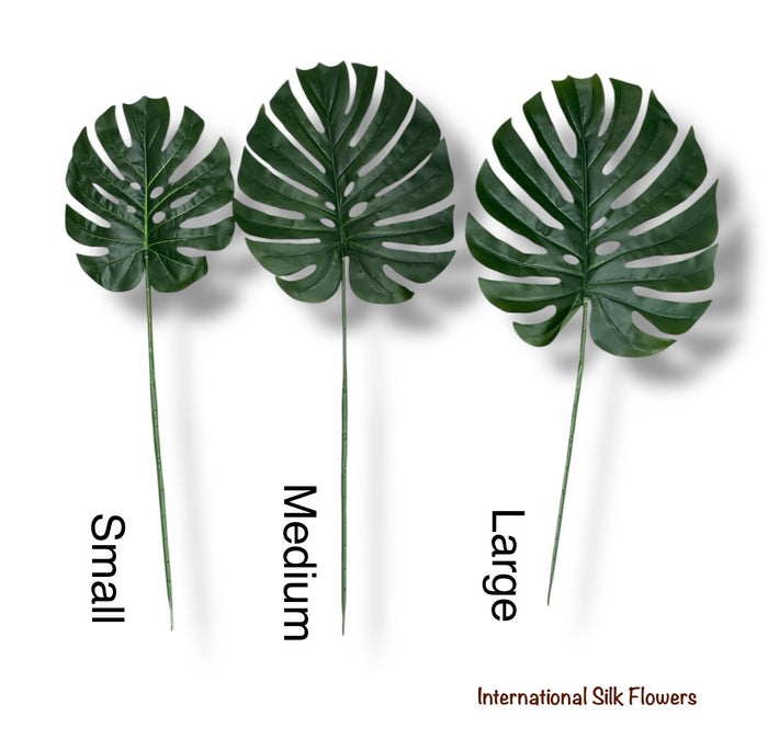36'' Medium Split Philo Leaf ( Monstera Leaf ) ( INT0137-Dark Green )