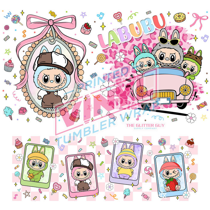 40 oz Tumbler Wrap - UVDTF Ink Transfers - Monster Pals Cute | UVDTF from The Glitter Guy