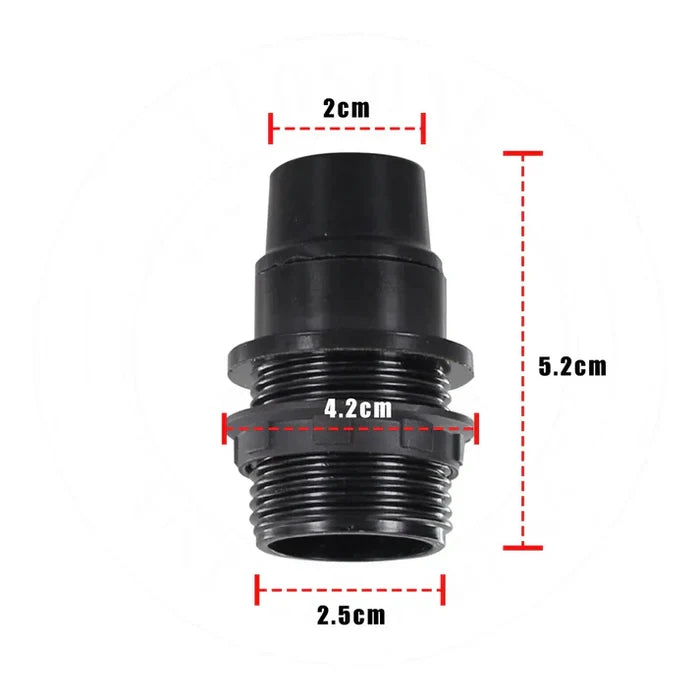5 Pack E14 Light Socket Edison Small Screw Black Plastic Lamp holder ~4359
