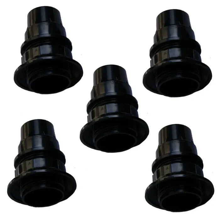 5 Pack E14 Light Socket Edison Small Screw Black Plastic Lamp holder ~4359