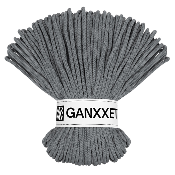 5mm Braided Cord – Steel Gray Color