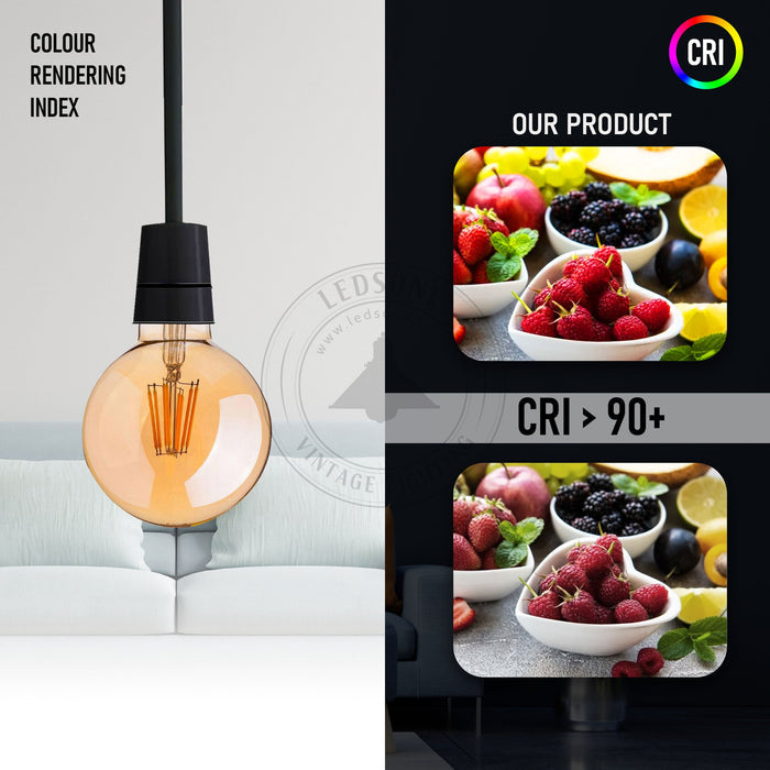 Bayonet Led Globe G95 Globe E27 Led Lamp Bulb 6 Pack