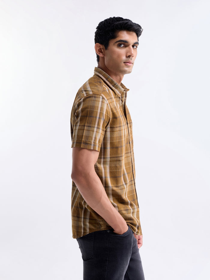 Amber check Regular Fit Shirt - Amber t4option_0