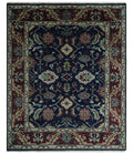 Hand Knotted 8x10, 9x12, 10x14 and 12x15 Black, Rust and Beige Antique Oushak Wool Area Rug | TRDCP1122 - The Rug Decor