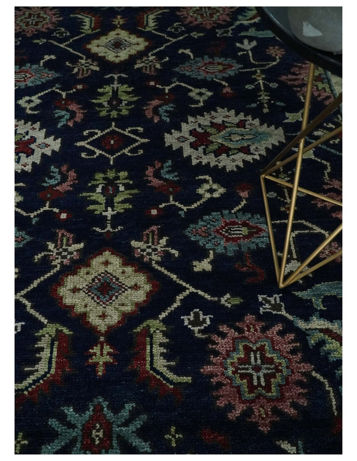 Hand Knotted 8x10, 9x12, 10x14 and 12x15 Black, Rust and Beige Antique Oushak Wool Area Rug | TRDCP1122 - The Rug Decor