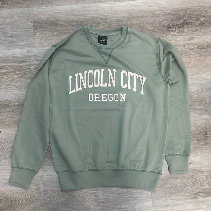 Apparel - Unisex Crewneck Lincoln City Oregon Sage