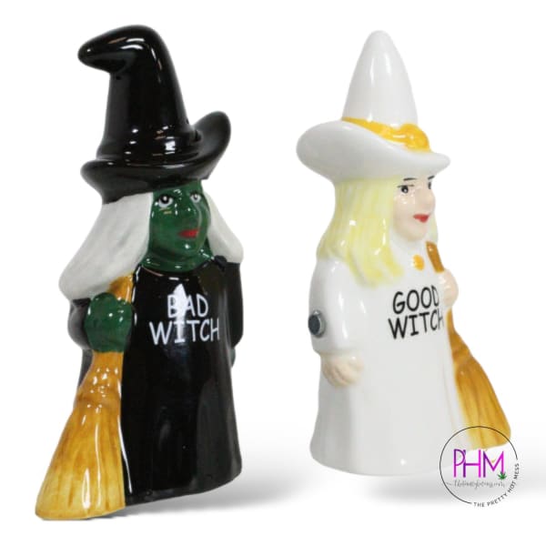 Bad Witch Good Magnetic Salt & Pepper Shakers - Shaker