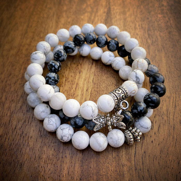 Black-and-White Happy Stack