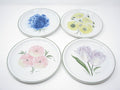 edgebrookhouse - Block Portugal Hand Painted Porcelain Plates with Floral Designs - Set of 4