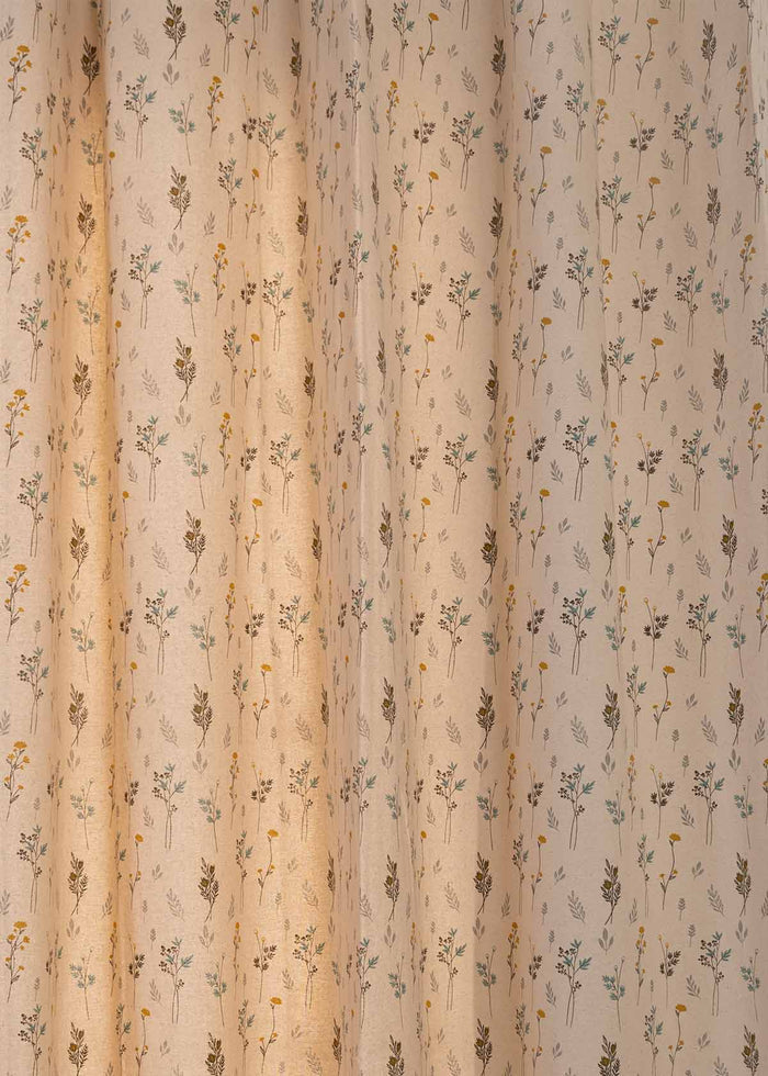 Blooming Meadows printed cotton Fabric - Beige