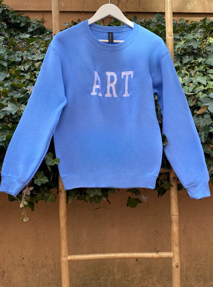 Blue "ART" Embroidered Unisex Sweatshirt