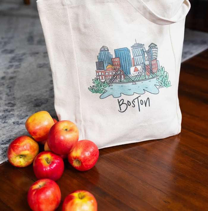 Boston Watercolor Tote Bag