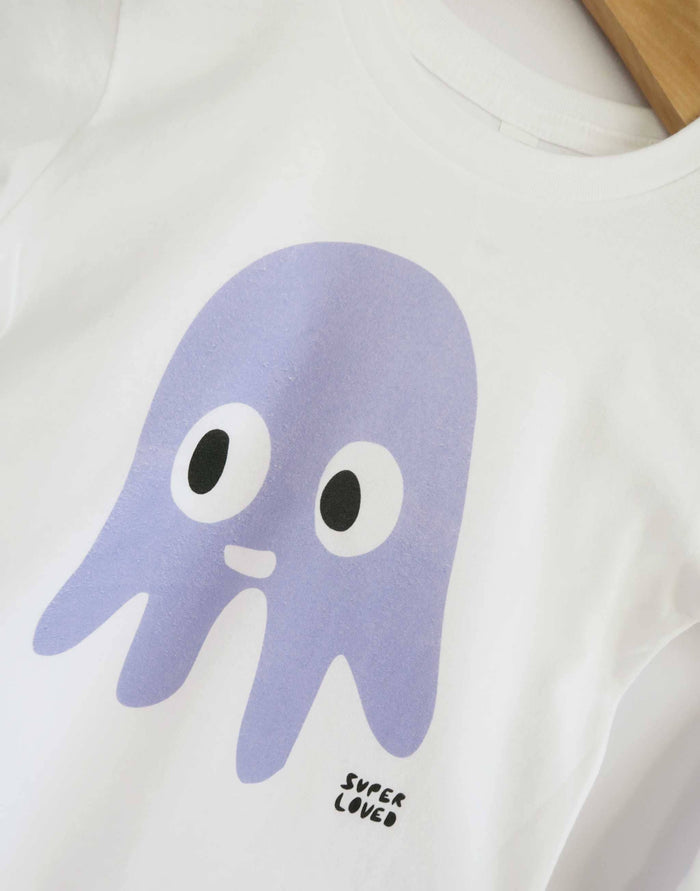 Brainy Octopus Kids T-Shirt - Natural-Joseph + Sue-treehaus