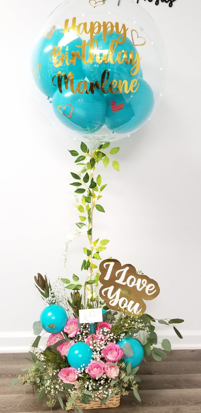Bubble Led with Roses