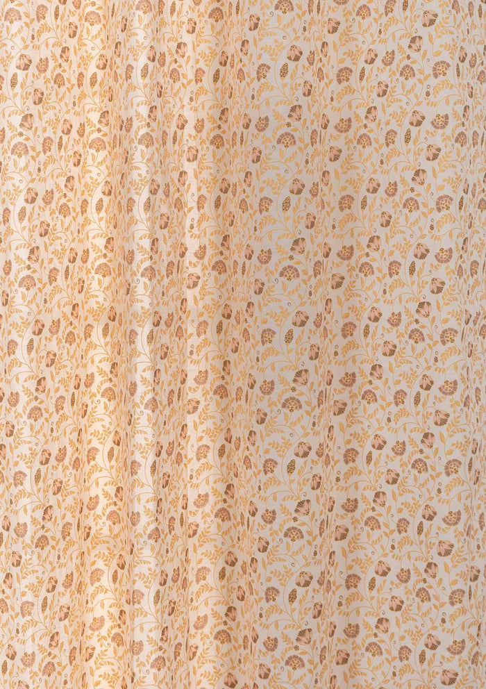 Calico Printed Sheer Fabric - Amber