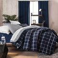 CHICAGO SQUARES SOFT TEXTURE REVERSIBLE COMFORTER SET 4 PCS TWIN SIZE MADE IN MEXICO