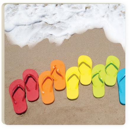 Coaster Flip Flop Rainbow