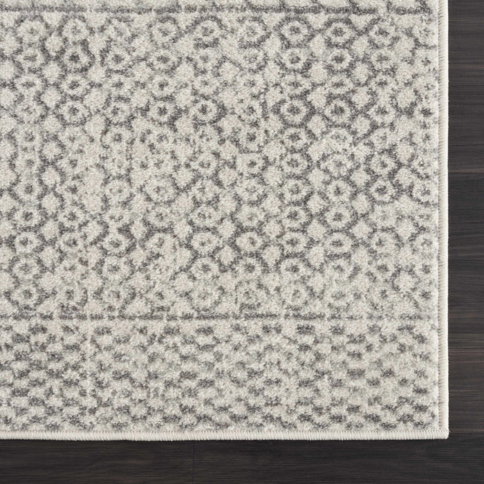 Contemporary Gray and Ivory Tribal Design Low Pile Indoor Area Rug - The Rug Decor