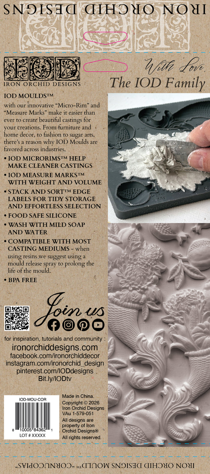 Cornucopias
Mould | 6” x 10”