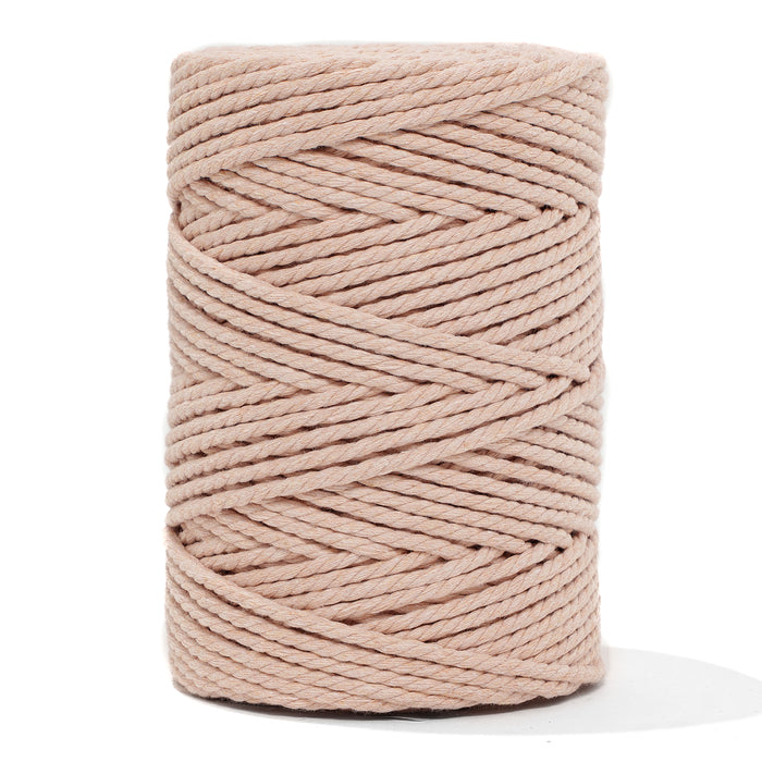 Cotton Rope Zero Waste 3 mm - 3 ply - Marshmallow Color