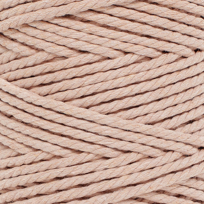 Cotton Rope Zero Waste 3 mm - 3 ply - Marshmallow Color