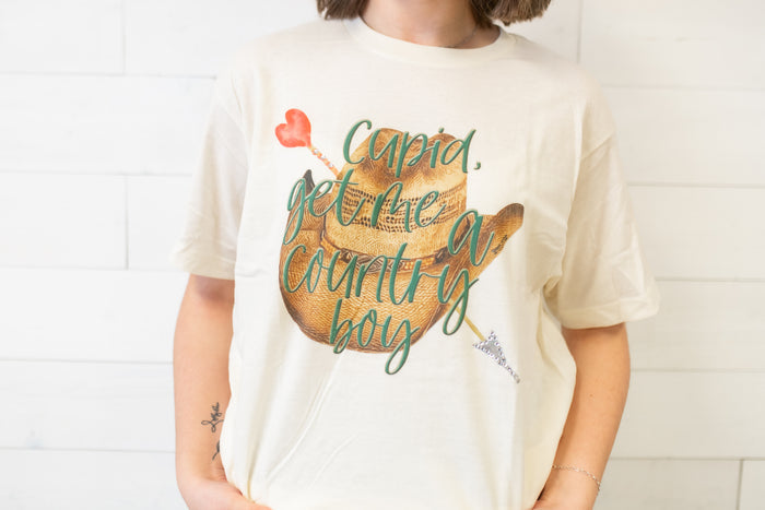 "Cupid Find Me a Country Boy" Graphic Tees