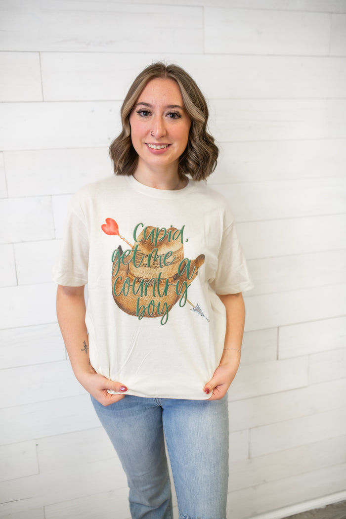 "Cupid Find Me a Country Boy" Graphic Tees