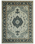 Custom Made Ivory, Gray, Camel and Charcoal Traditional Multi Size Wool Area Rug - The Rug Decor