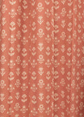 Dahlia printed cotton Fabric - Rust
