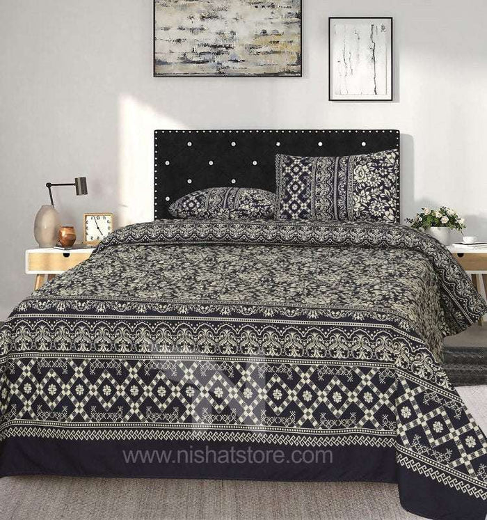 Double Bed Sheet Design NC-C 3763 - Nishat Creative Store