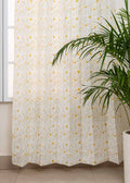 Drifting Dandelion Yellow 100% cotton floral curtain for kids room, living room - Light Reduction - Single Piece