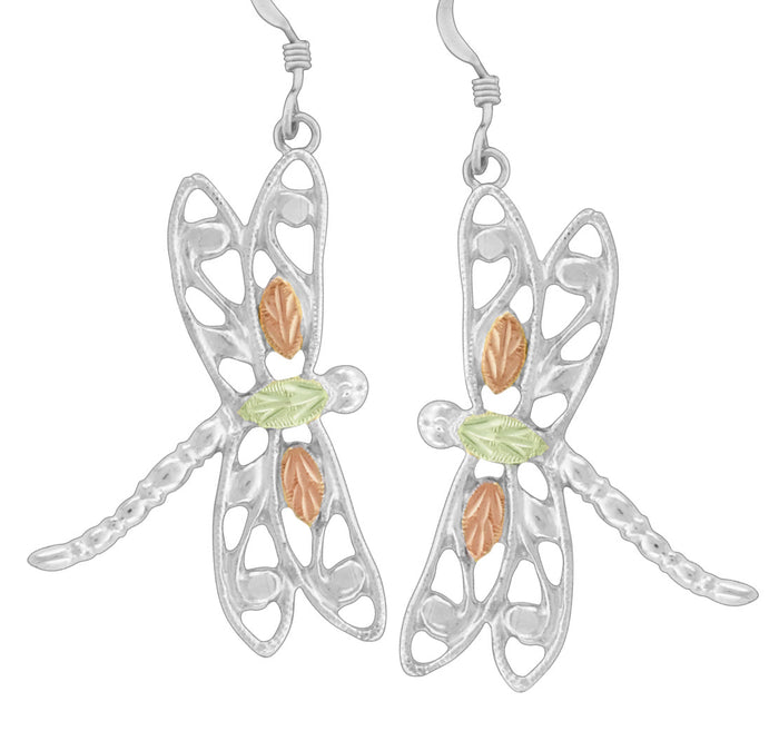 Earrings Black Hills Gold Dragonfly