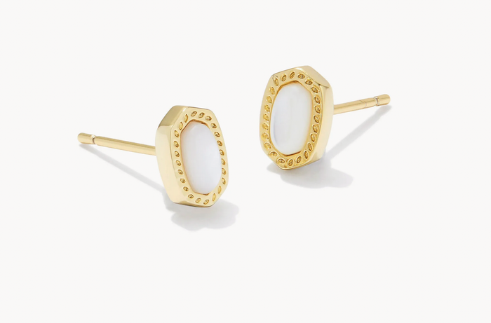 Ellie Mini Gold Ivory MOP Stud Earrings Kendra Scott