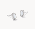 Ellie Mini Rhod Ivory Mop Stud Earrings Kendra Scott