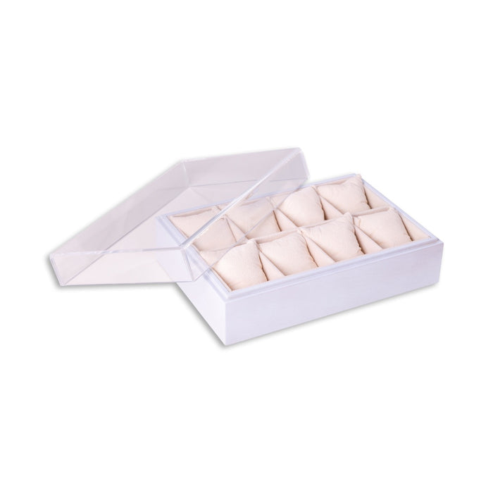Esme Eight Watch Box, White